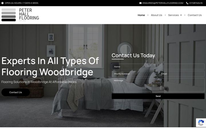 Skærmbillede af flooringwoodbridge.co.uk