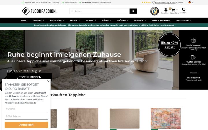 Screenshot of floorpassion.de