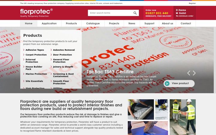 Screenshot of floorprotection.co.uk