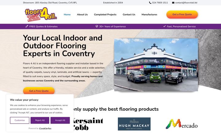 Screenshot of floors4all.ltd