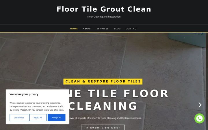 Screenshot of floortilegroutclean.co.uk