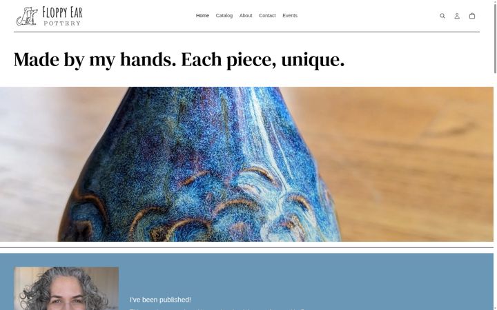 Screenshot of floppyearpottery.com