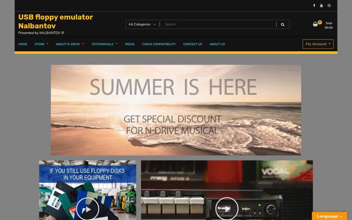 Screenshot of floppyusbemulator.com