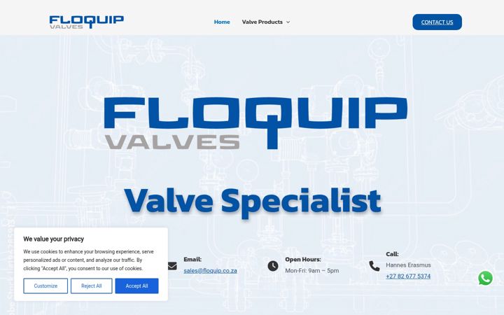 Screenshot of floquip.co.za