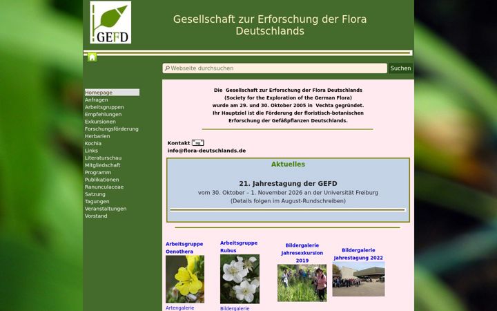 Screenshot of flora-deutschlands.de