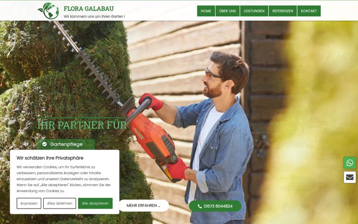 Screenshot of flora-galabau.de