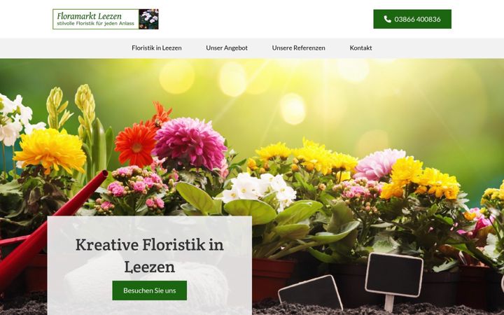 Screenshot of flora-leezen.de