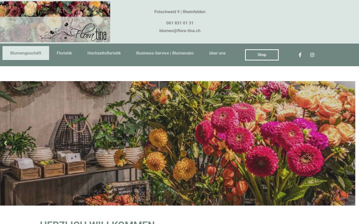 Screenshot of flora-tina.ch