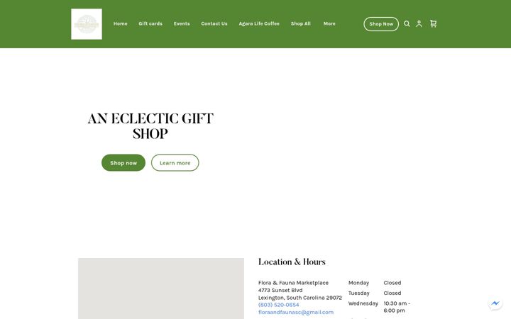 Screenshot of floraandfaunasc.com