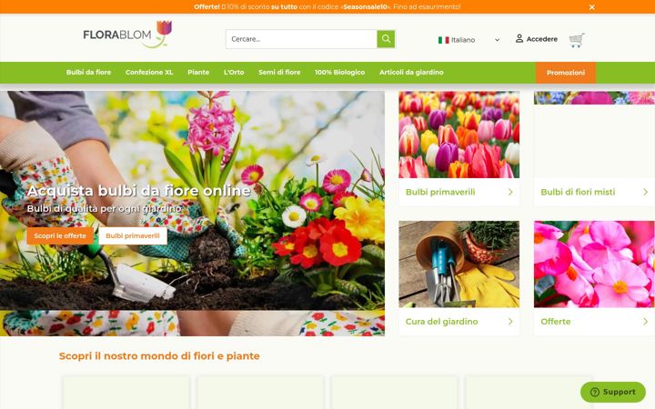 Screenshot of florablom.com