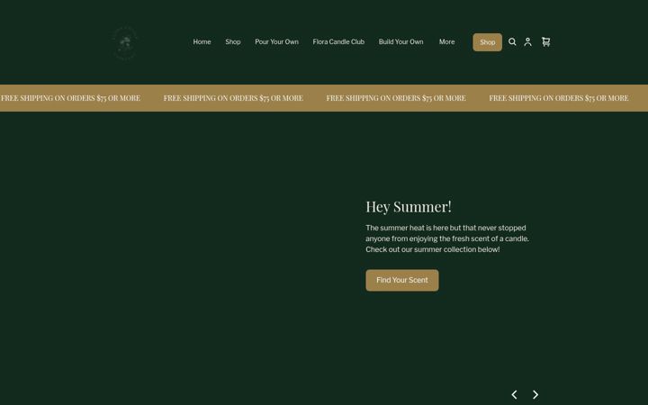 Screenshot of floracandlecompany.com