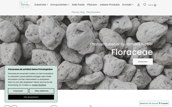 Skjámynd af floraceae.de