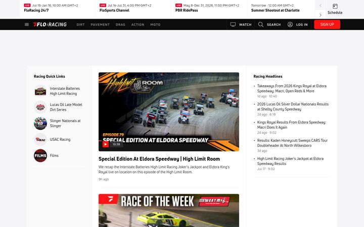 Screenshot of floracing.com