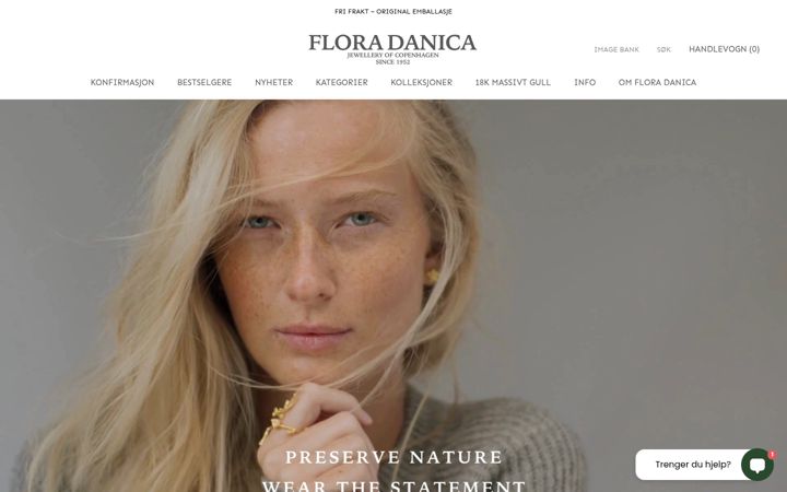 Screenshot of floradanica.no