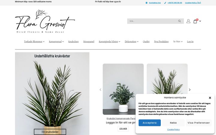 Screenshot of floragrossist.se