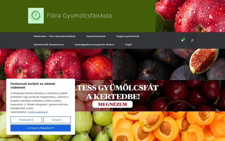 Screenshot of floragyumolcsfaiskola.hu