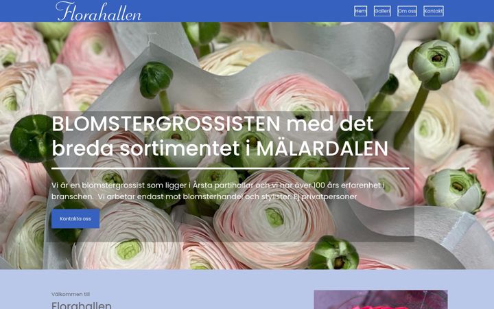 Ekrano kopija florahallen.se