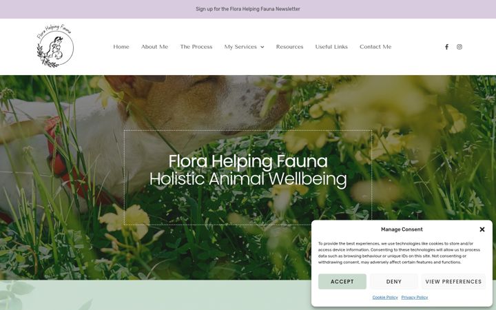 Screenshot of florahelpingfauna.co.uk
