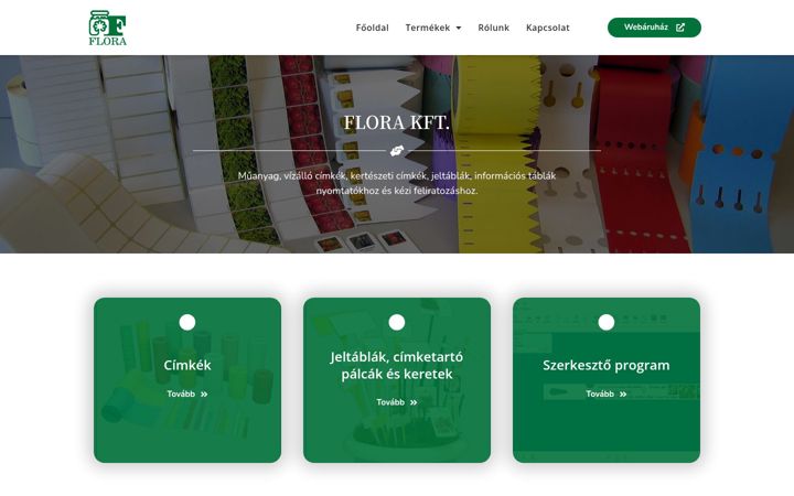 Screenshot of florakft.hu