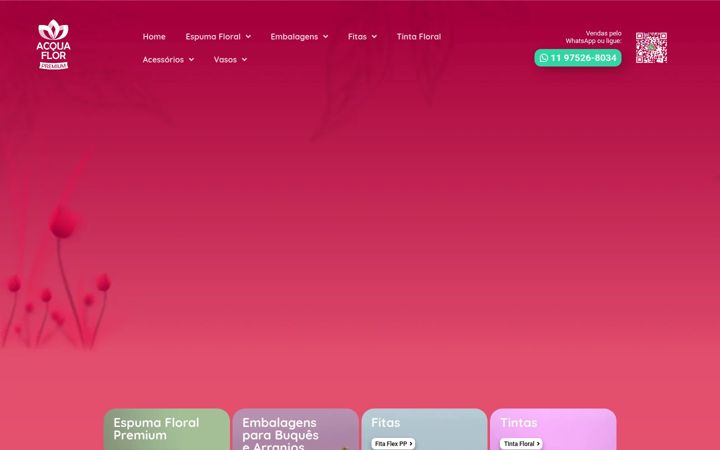 Screenshot of floralacquaflor.com.br