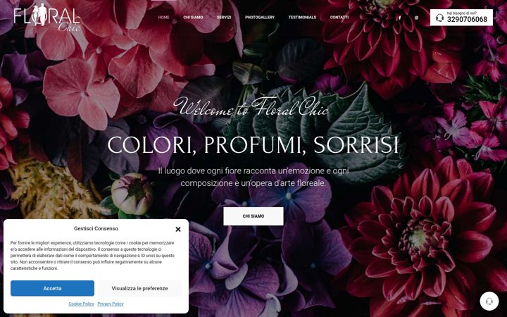 Captură de ecran a floralchic.it