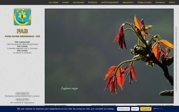 Screenshot of floralpinabergamasca.net