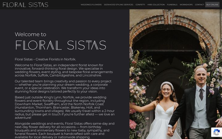Screenshot of floralsistas.co.uk