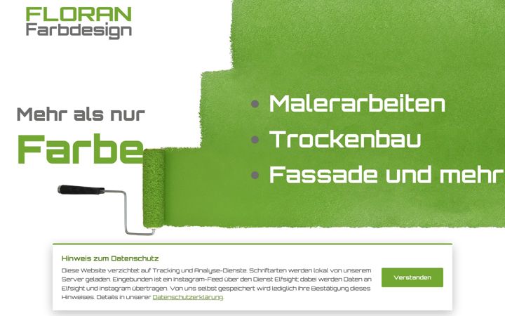 Screenshot of floran-farbdesign.de