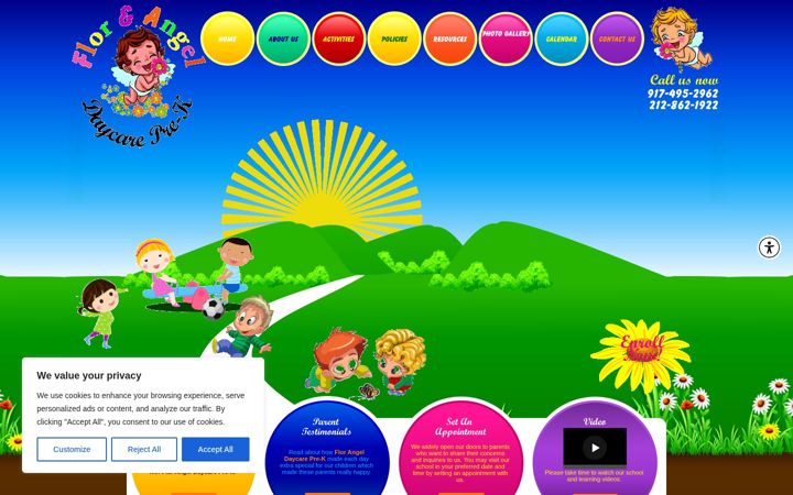 Screenshot of florangeldaycare.com