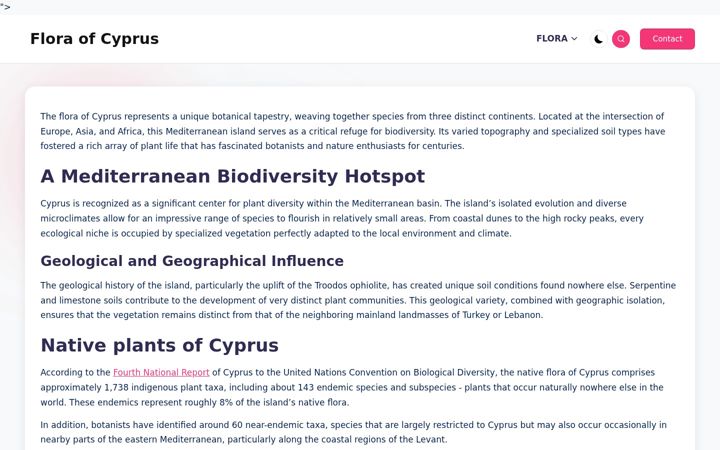 Screenshot of floraofcyprus.com