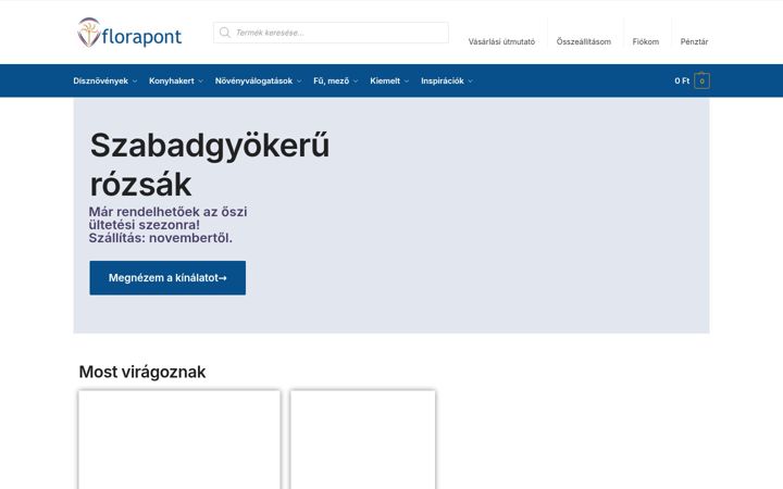 Screenshot of florapont.hu