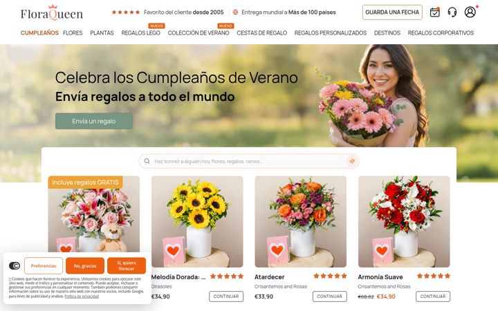 Screenshot of floraqueen.es