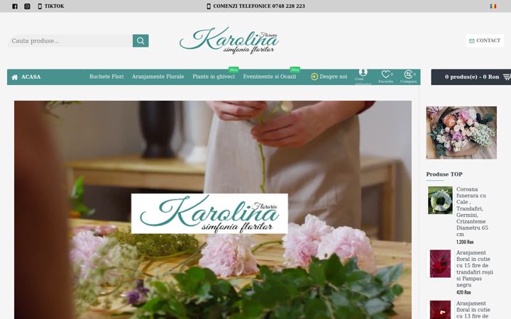 Screenshot of florariakarolina.ro
