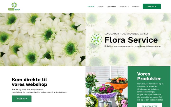 Screenshot of floraservice.dk