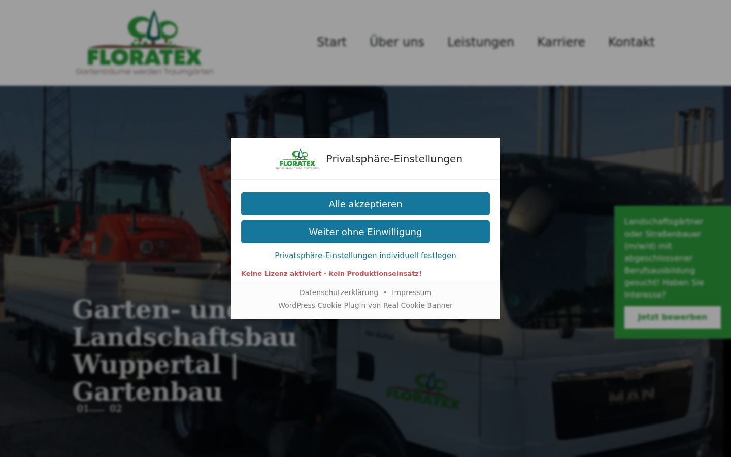 Screenshot tal-banner tal-kunsens muri qabel kwalunkwe interazzjoni