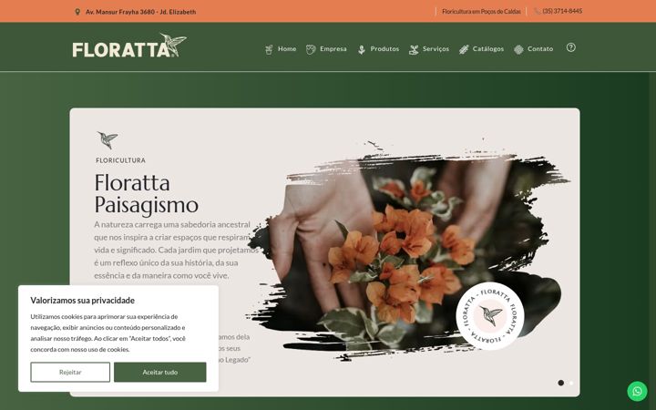 Screenshot of florattapaisagismo.com.br