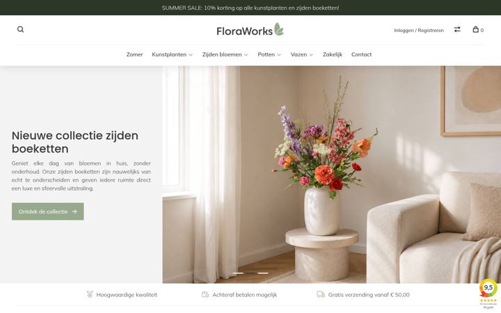 Screenshot of floraworks.nl