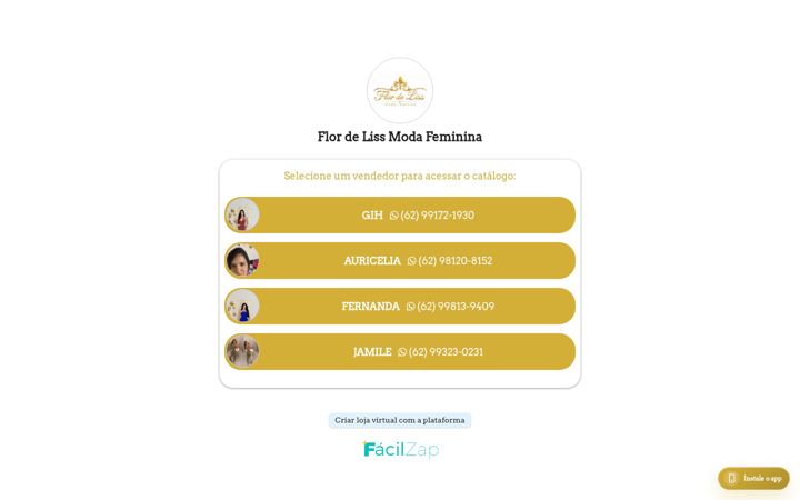 Screenshot of flordelissmodaoficial.com.br
