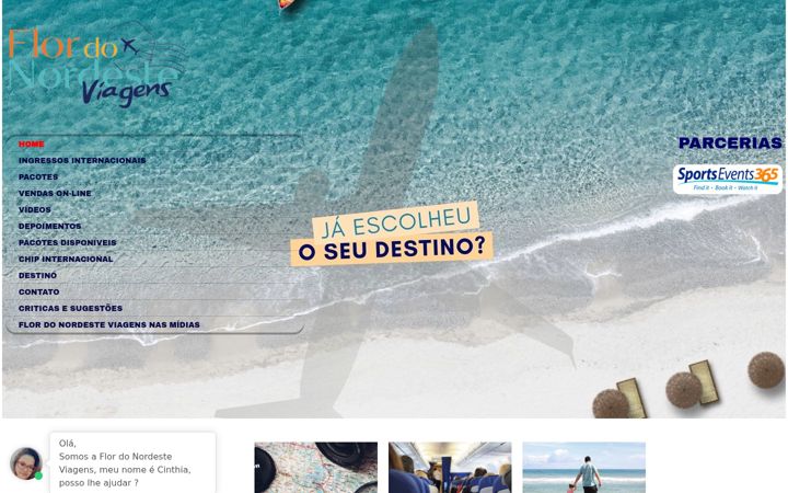 Skärmbild av flordonordesteviagens.com.br