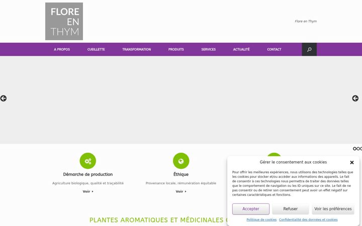 Screenshot of flore-en-thym.com