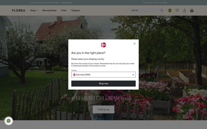 Screenshot of floreagarden.com