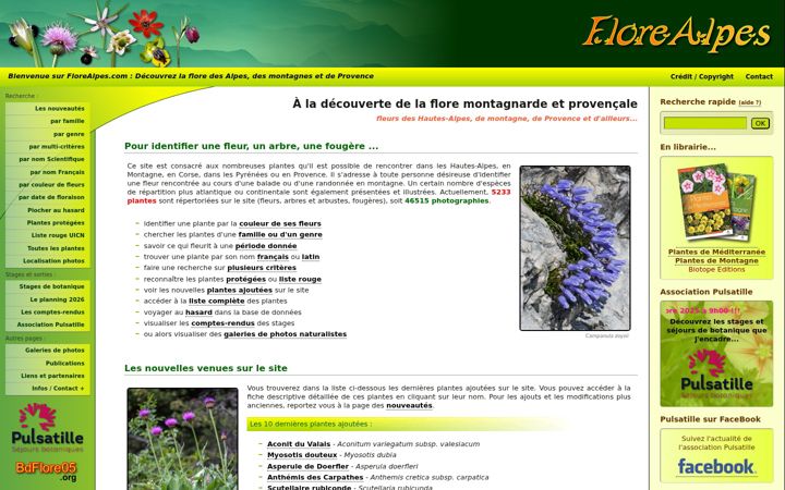Screenshot of florealpes.com