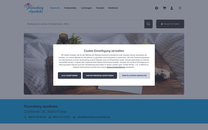 Screenshot of florenberg-apotheke.de