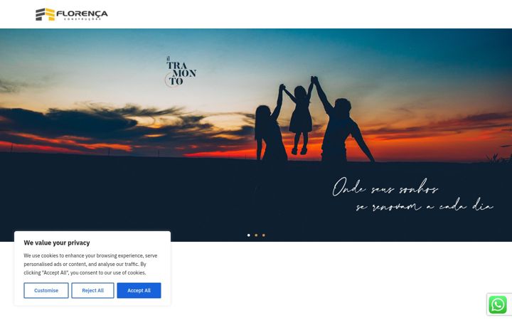 Screenshot of florencaconstrucoes.com.br