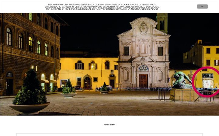 Screenshot of florenceartgallery.com