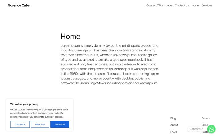Screenshot of florencecabs.com
