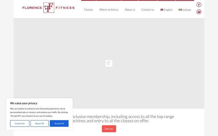 Screenshot of florencefitness.com