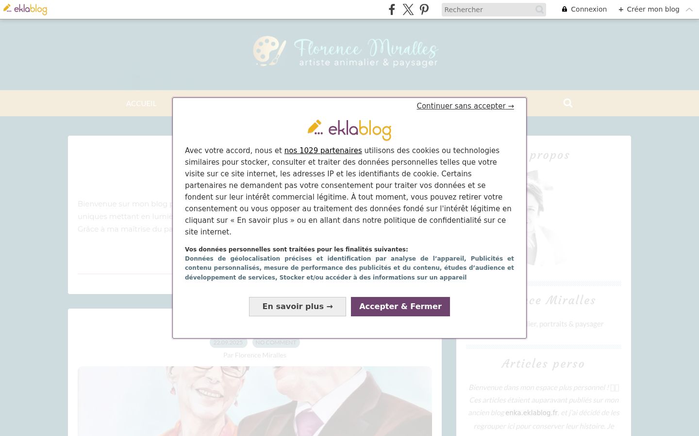 Capture d'écran de la bannière de consentement affichée avant toute interaction