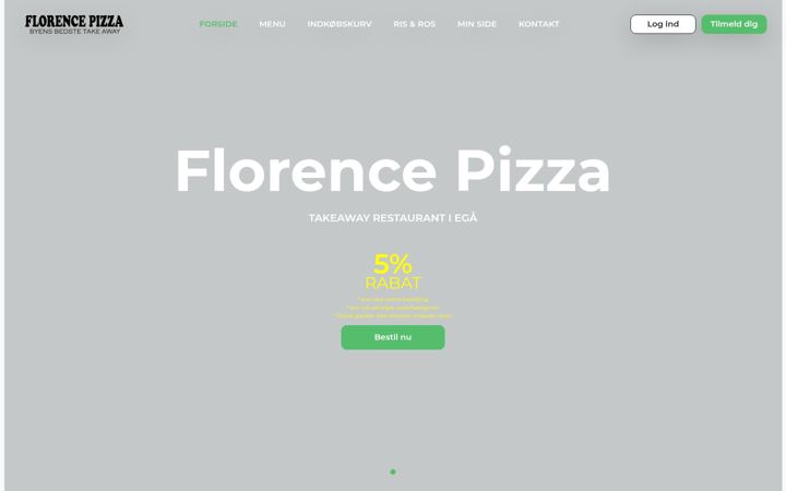 Screenshot of florencepizza.dk