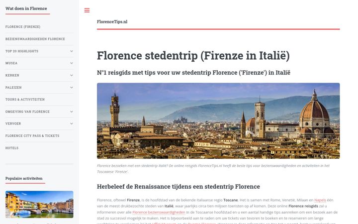 Screenshot of florencetips.nl